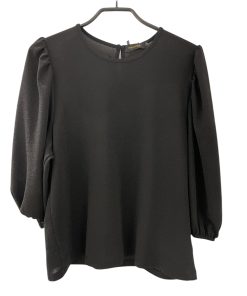 PERLA NERA | Top pofmouw glitter zwart