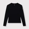 ALIX THE LABEL | RIB LONGSLEEVE T-SHIRT - black - Afbeelding 2