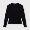 ALIX THE LABEL | RIB LONGSLEEVE T-SHIRT - black - Afbeelding 3