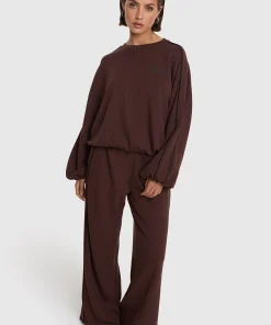 Alternative view of ALIX THE LABEL | PIPING SWEATER - warm brown