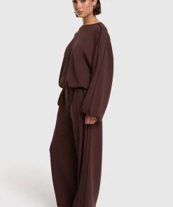 Alternative view of ALIX THE LABEL | PIPING PANTS - warm brown