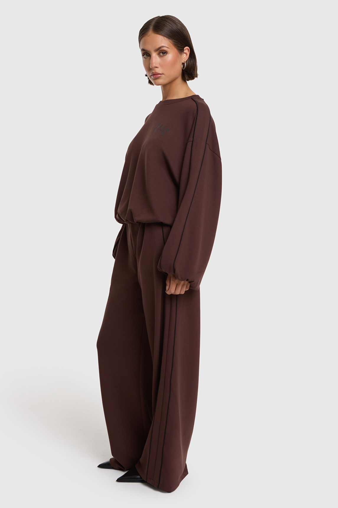 ALIX THE LABEL | PIPING PANTS - warm brown - Afbeelding 2