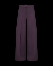 COPENHAGEN MUSE | CMTAILOR - HIGH-WAISTED WIDE-LEG PANTS WITH BELT LOOP IN PURPLE