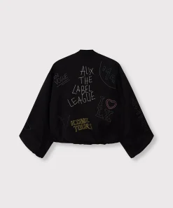 Alternative view of ALIX THE LABEL | ARTWORK BOMBER - zwart