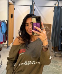 SHIRT OFF-SHOULDER | army