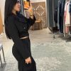 GIACCA CROPPED BLACK - Afbeelding 4